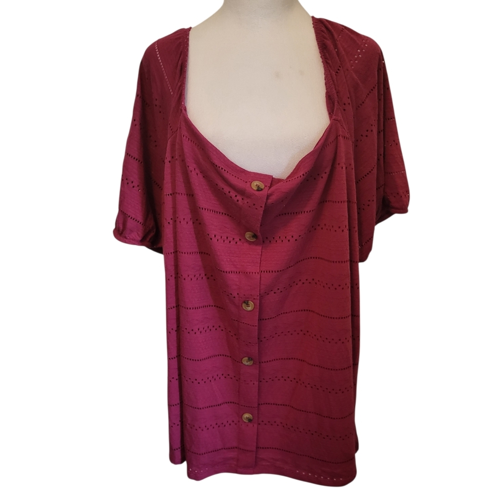 Lane Bryant Plus Top Pink sz 26/28